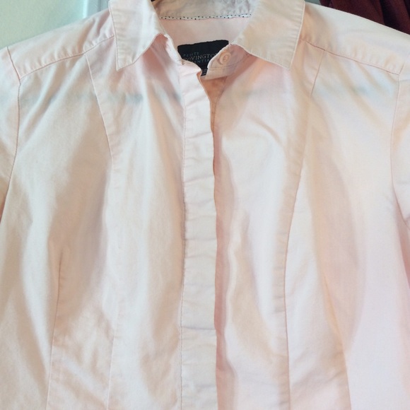 Elbow Sleeve Button Down Shirt - Picture 2 of 5